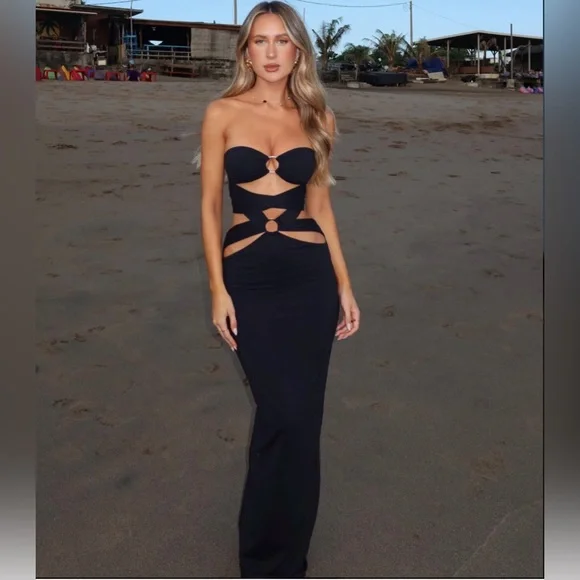 Outcast Clothing Black Maxi Dress Size XS - Picture 5 of 5